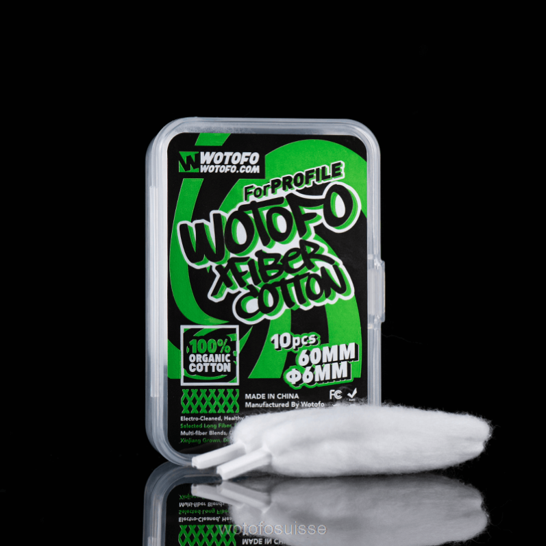 Wotofo PROFILE coton xfiber pour profil 6mm | Wotofo Genève XH2PT311