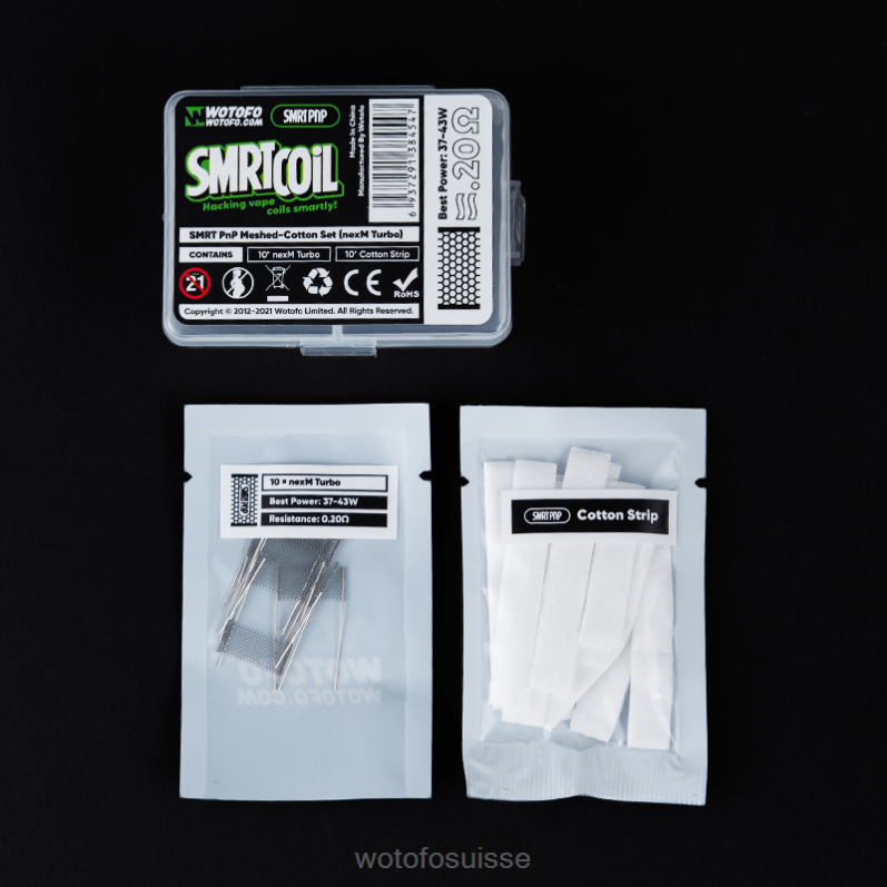 Wotofo SMRT ensemble en coton et maille pnp Nexmesh extrême | Wotofo Jetable XH2PT340