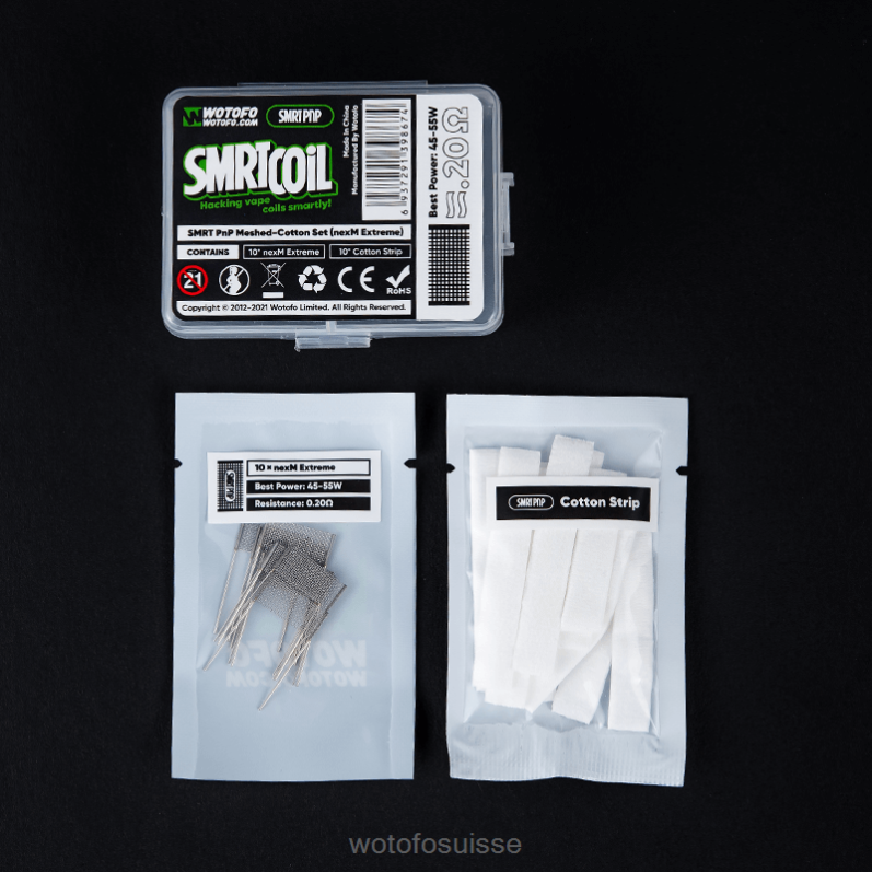 Wotofo SMRT ensemble en coton et maille pnp Turbo Nexmesh | Wotofo Vape Pods XH2PT339