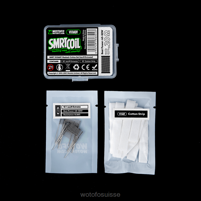 Wotofo SMRT ensemble en coton et maille pour bébé v8 refroidissement nexmesh | Wotofo Suisse XH2PT352