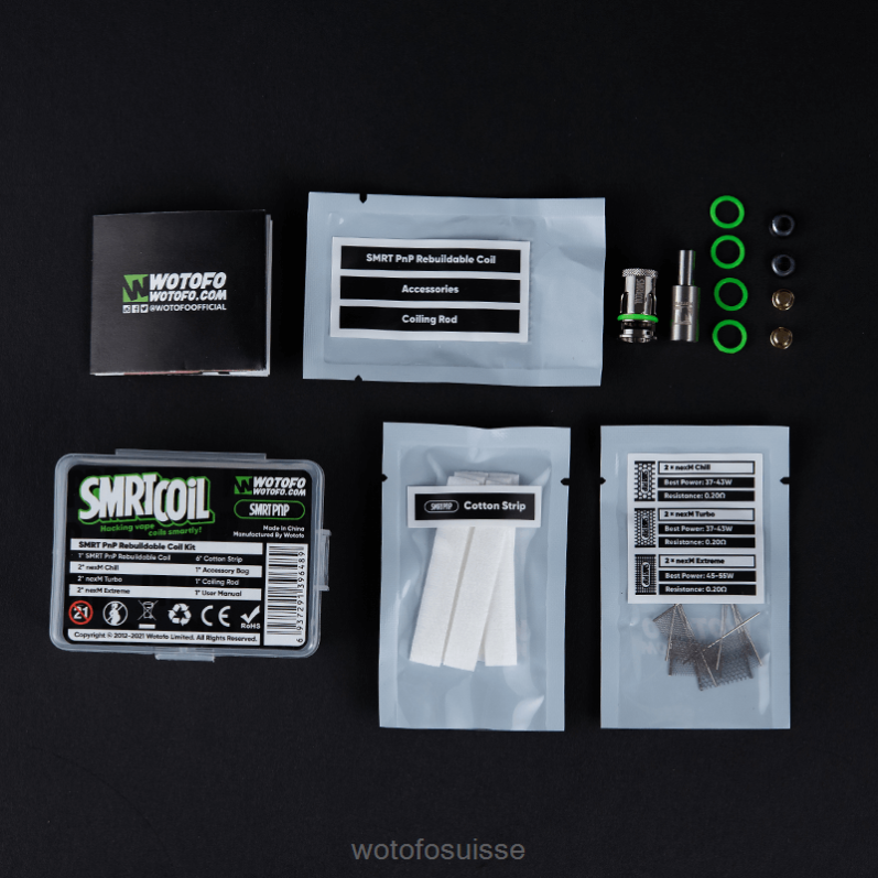 Wotofo SMRT kit de bobine reconstructible kit pnp intelligent | Wotofo Shop Online XH2PT318