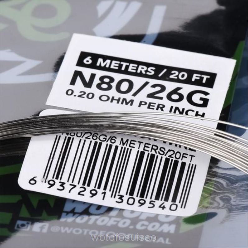 Wotofo bobine de fil préfabriquée fil de compétition ni80 - 26g | Wotofo Suisse XH2PT362