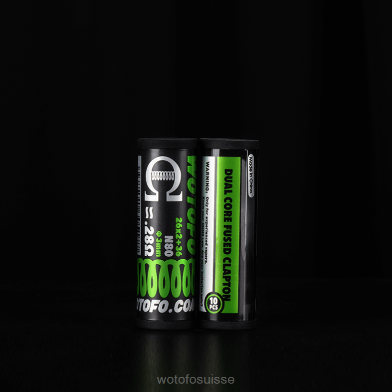 clapton fusionné double cœur 0,28 ohm 10 pièces