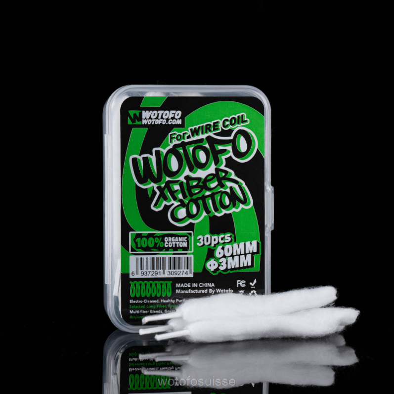 Wotofo coton xfibre 3mm-30 pièces d'épaisseur | Wotofo Vapes Review XH2PT316