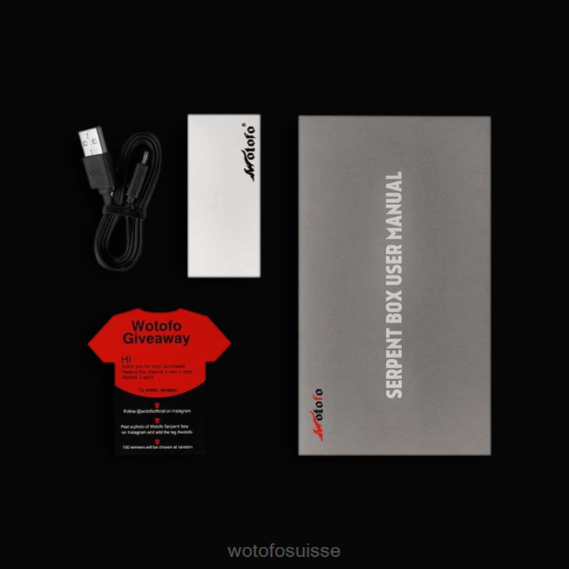 Wotofo SERPENT mod boîte 50w argent | Wotofo Shop Online XH2PT128
