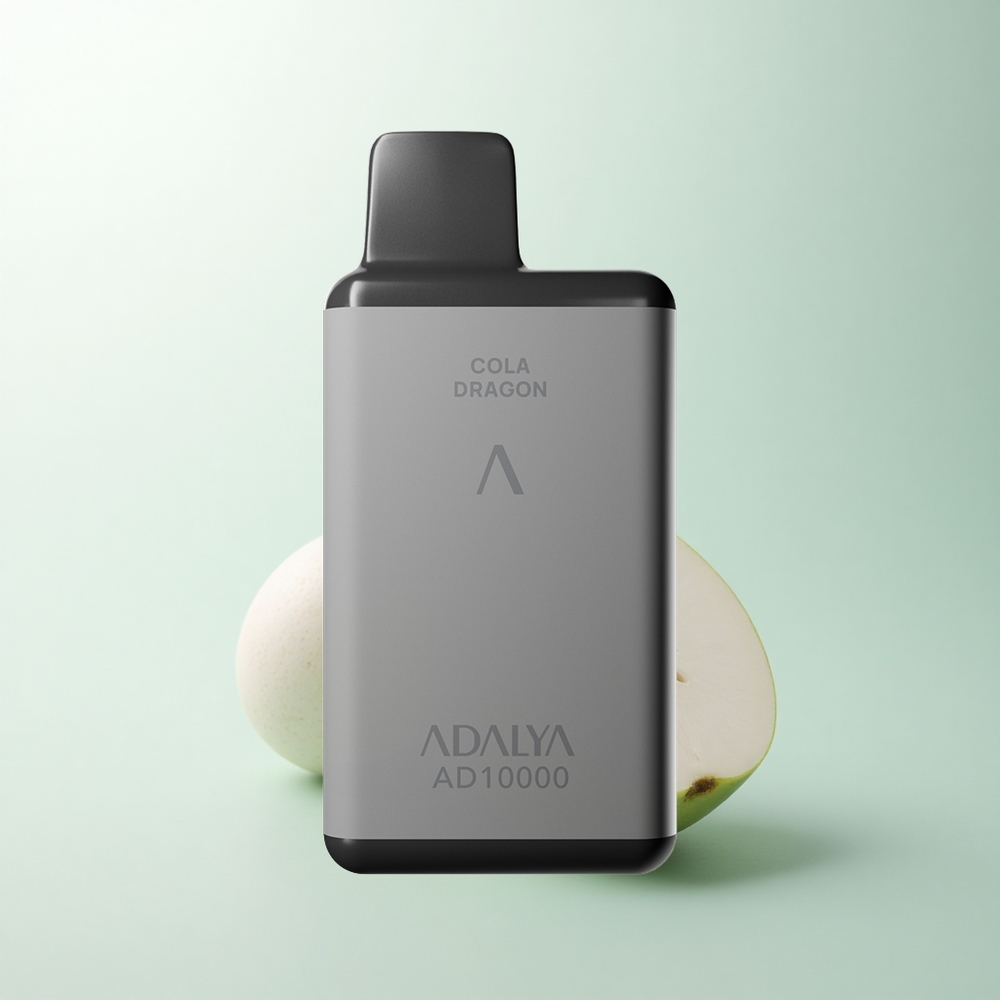 Adalya AD 10000 Puffs Point à la Menthe Gris Espace avec Tube Alu et Lumière Bleue