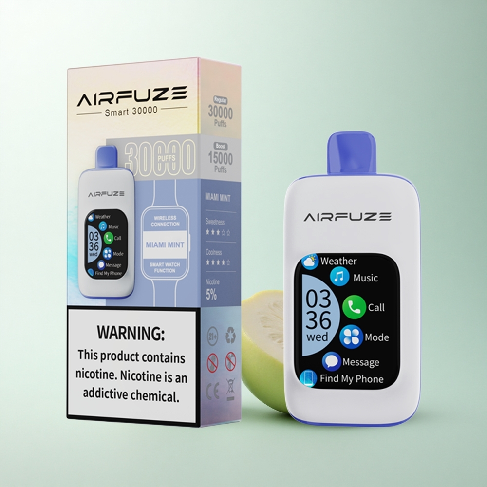 AirFuze Smart 30000 Puffs Menthe Miami Smart 900mAh 5% Écran Tactile