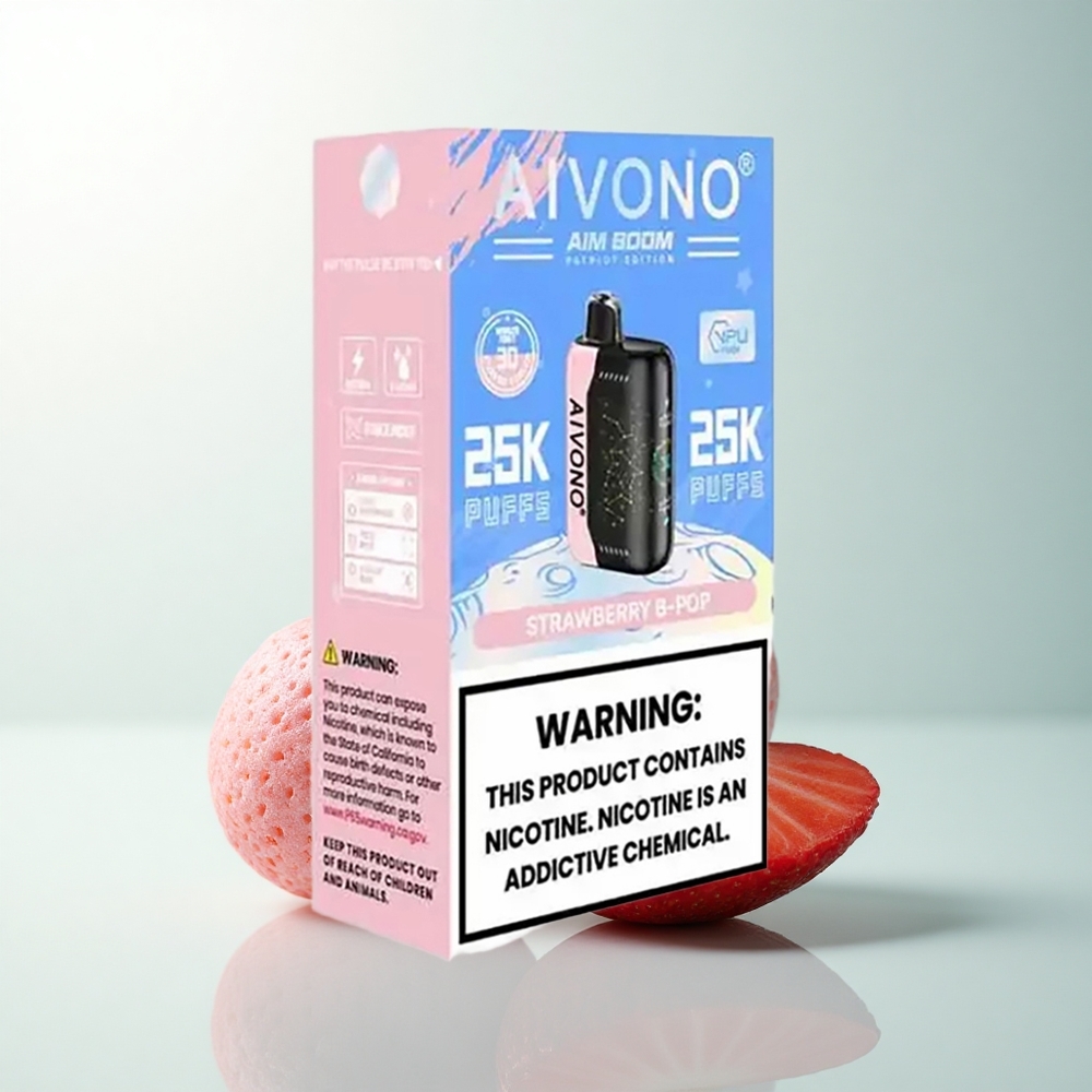 Aivono Aim Boom 25000 Puffs Fraise B Pop Type-C 650mAh 28ml