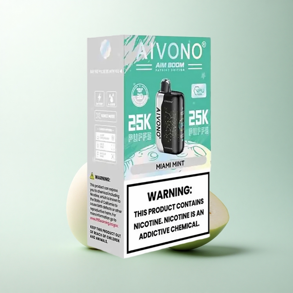 Aivono Aim Boom 25000 Puffs Menthe Miami 28ml 650mAh 1.2ohm