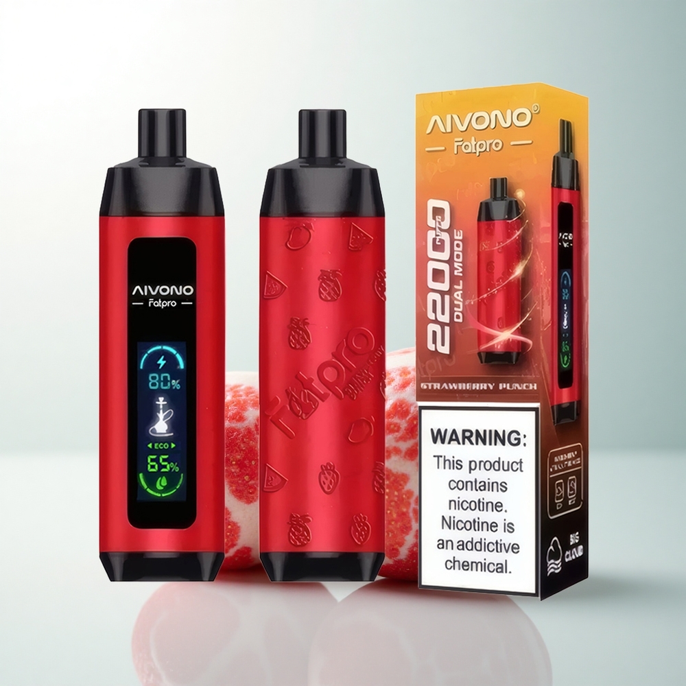 Aivono Aim Fatpro 22000 Puffs Fraise Frappé 28ml 5% Rechargeable