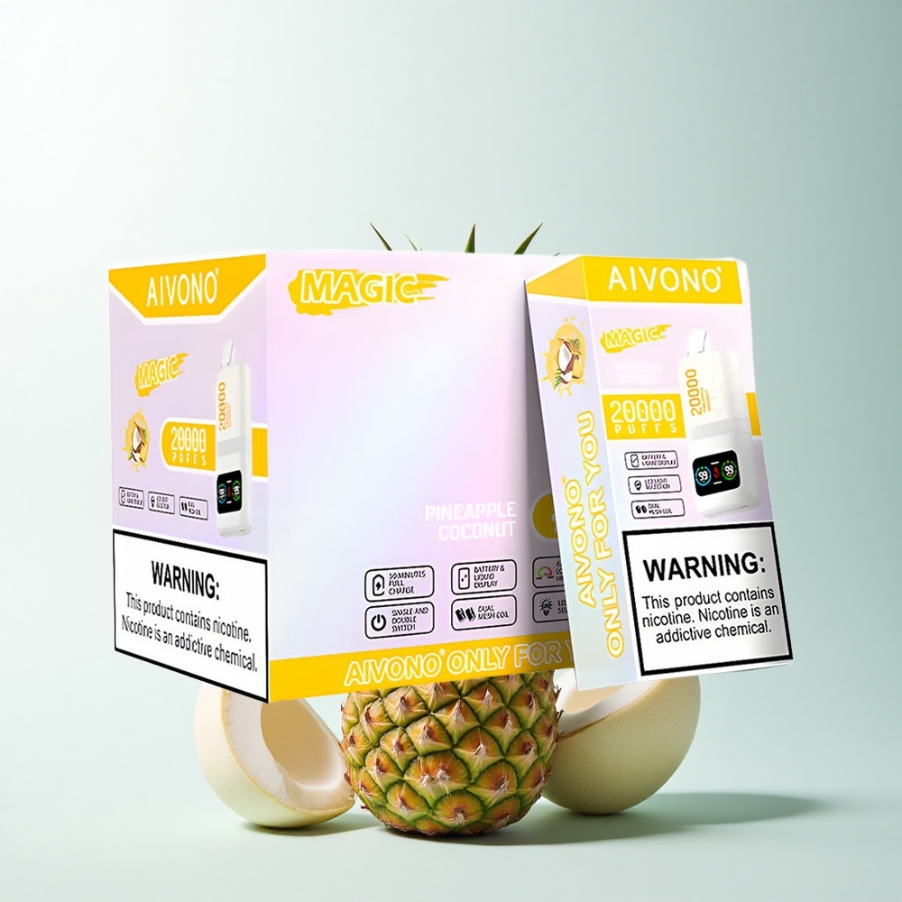 Aivono Aim Magic 20000 Puffs Ananas Noix de Coco Double Mesh LCD Rechargeable