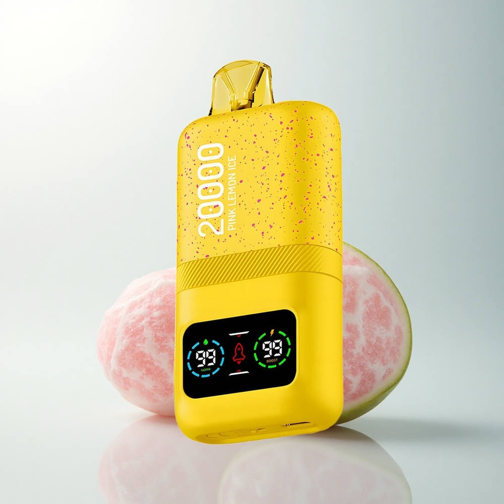Aivono Aim Magic 20000 Puffs Glace Citron Rose Électrique avec Double Mesh et Affichage LCD