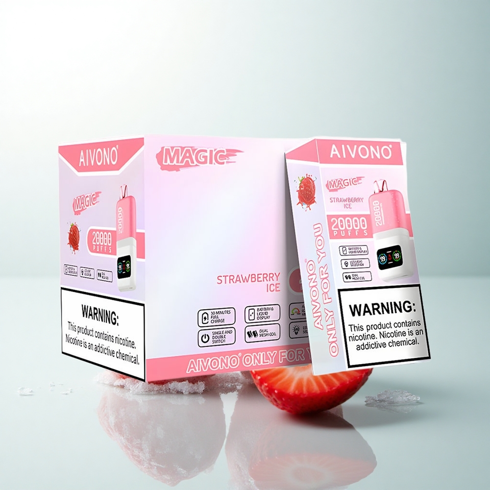 Aivono Aim Magic 20000 Puffs Glace à la Fraise Dual Mesh LCD Rechargeable