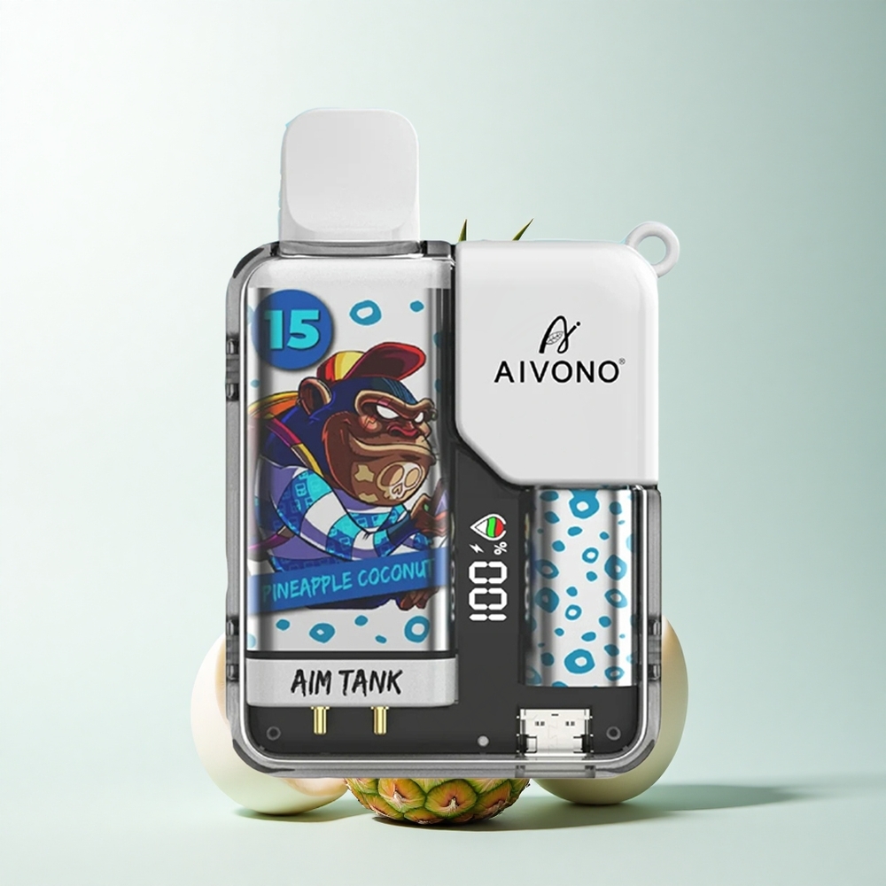 Aivono Aim Tank 9500 Puffs Ananas Noix de Coco 18ml 650mAh LCD