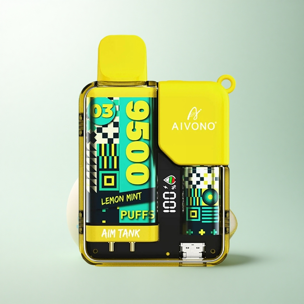Aivono Aim Tank 9500 Puffs Menthe Citronné 18ml 650mAh LCD