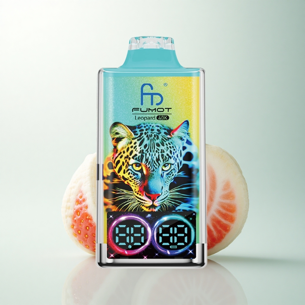 Fumot Leopard 40K Puffs Fraise Banane 5% Nicotine Dual Mesh 700mAh