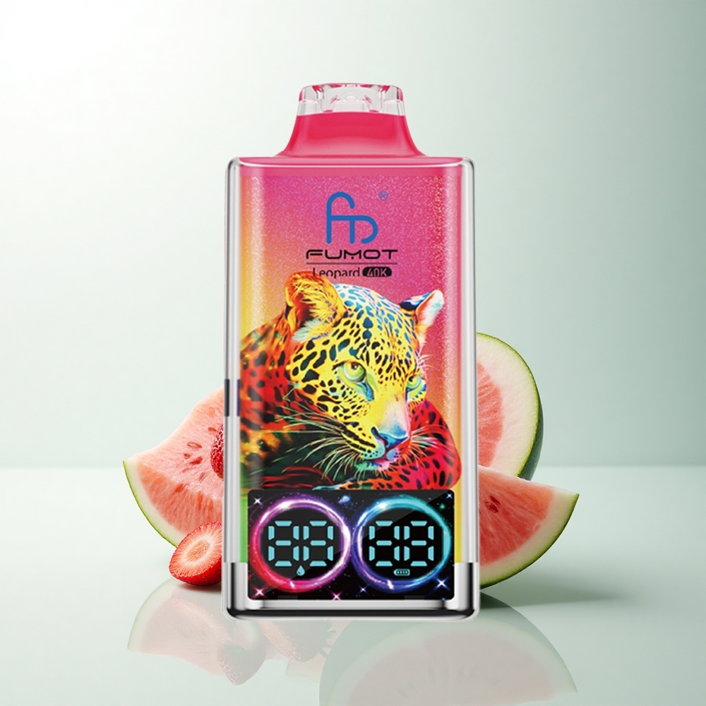 Fumot Leopard 40K Puffs Fraise Pastèque 5% Nicotine Dual Mesh 700mAh