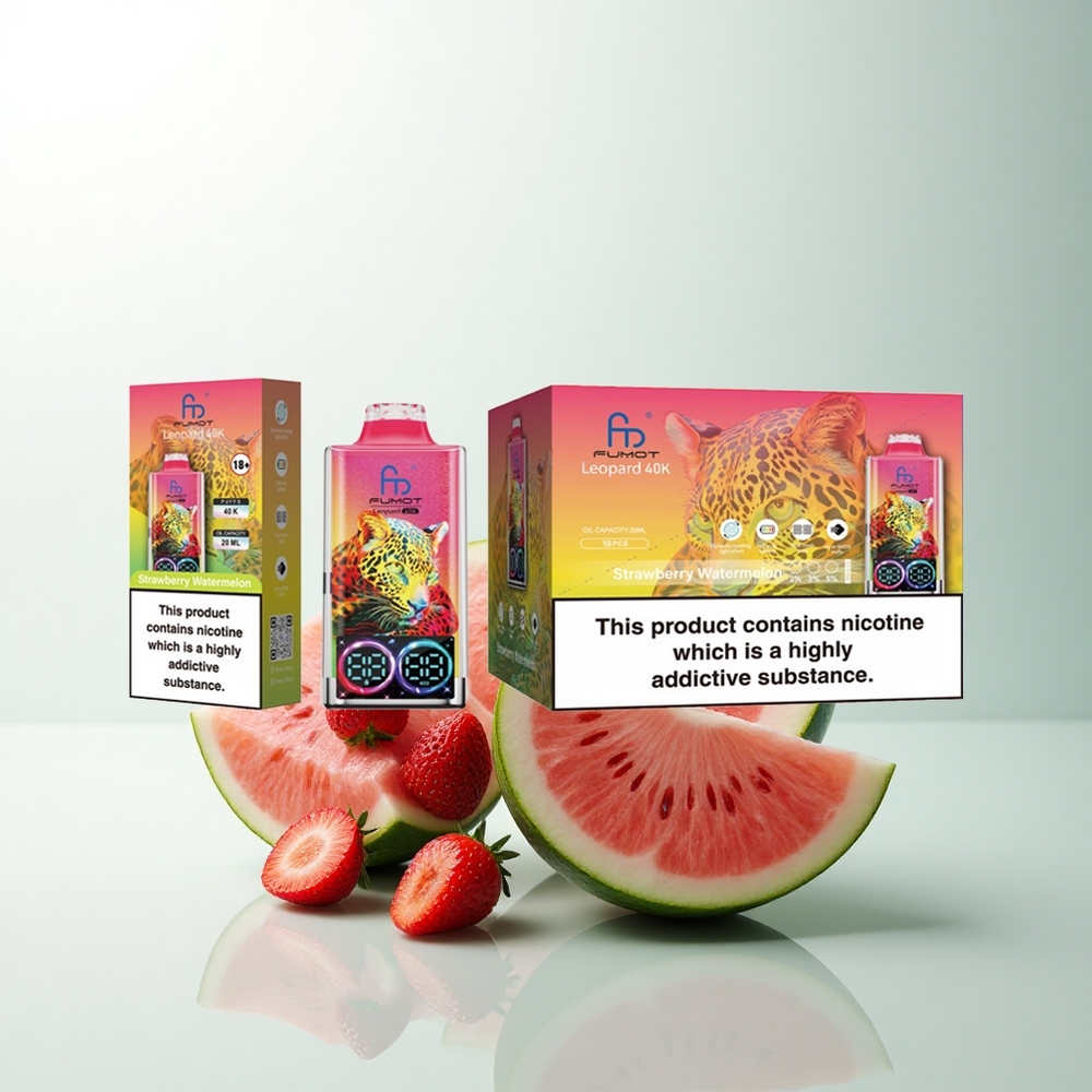 Fumot Leopard 40K Puffs Fraise Pastèque 5% Nicotine Dual Mesh 700mAh