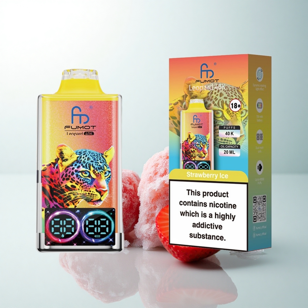 Fumot Leopard 40K Puffs Glace à la Fraise 5% Dual Mesh