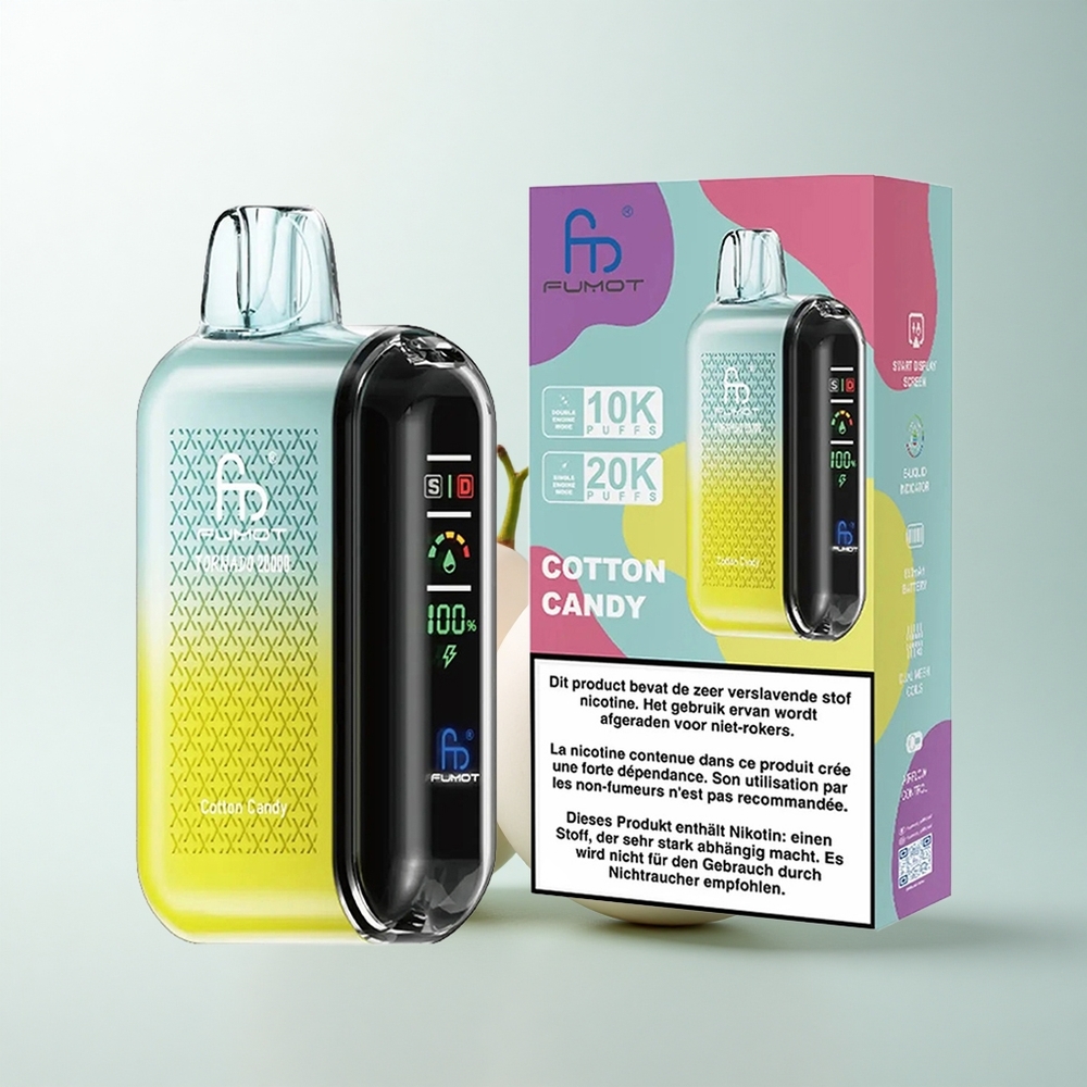 Fumot Tornado 20000 Puffs Barbe à Papa Dual Mesh 20ml 850mAh