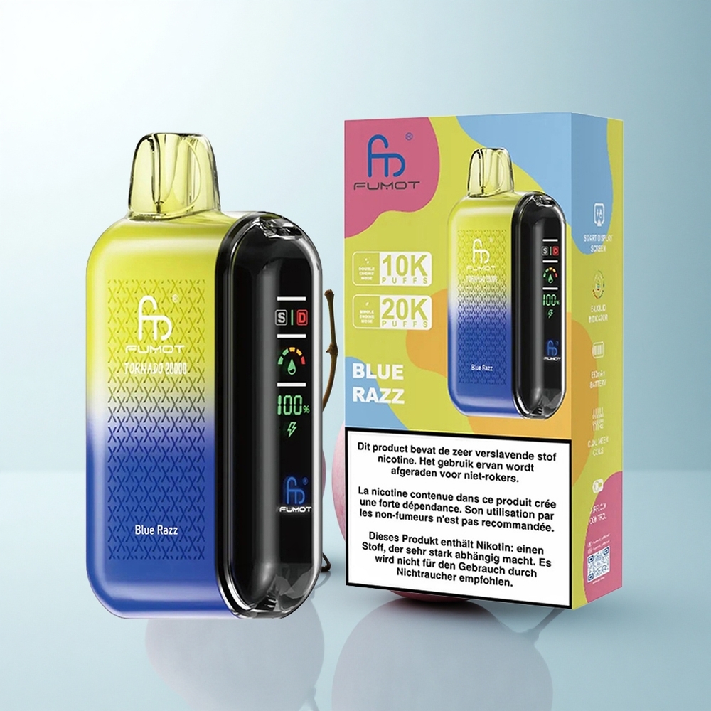 Fumot Tornado 20000 Puffs Bleu Framboise Double Mesh 20ml