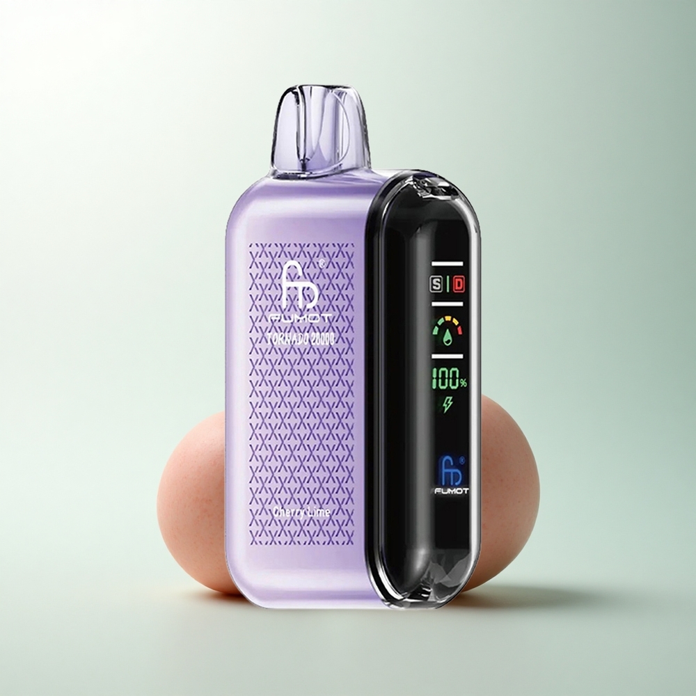 Fumot Tornado 20000 Puffs Cerise Citron Vert Double Mesh Affichage Intelligent