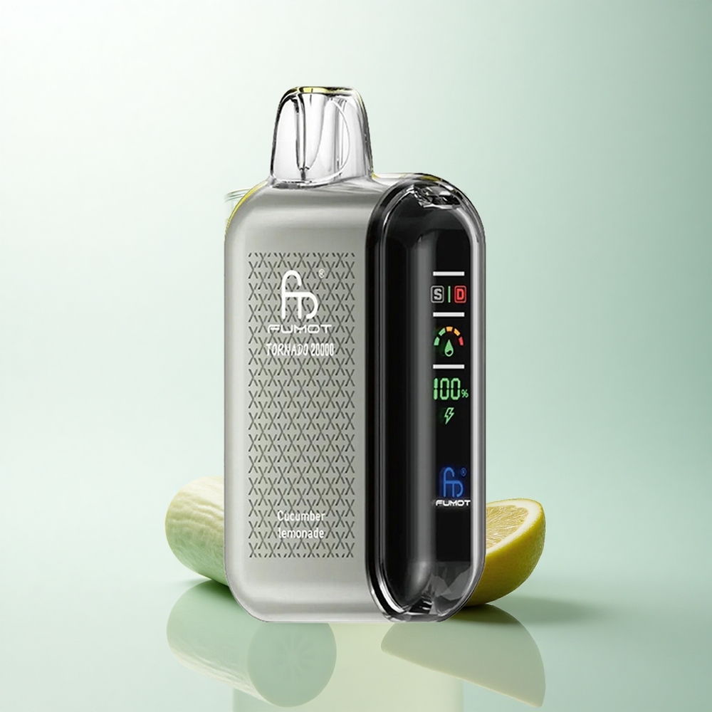 Fumot Tornado 20000 Puffs Citronnade Concombre avec Double Mesh et Contrôle d'Airflow
