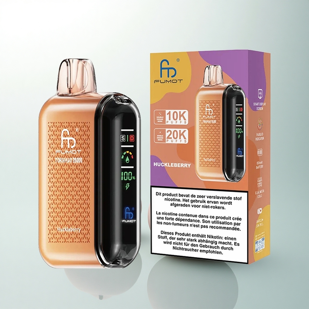 Fumot Tornado 20000 Puffs Mûre Double Mesh Affichage Intelligent