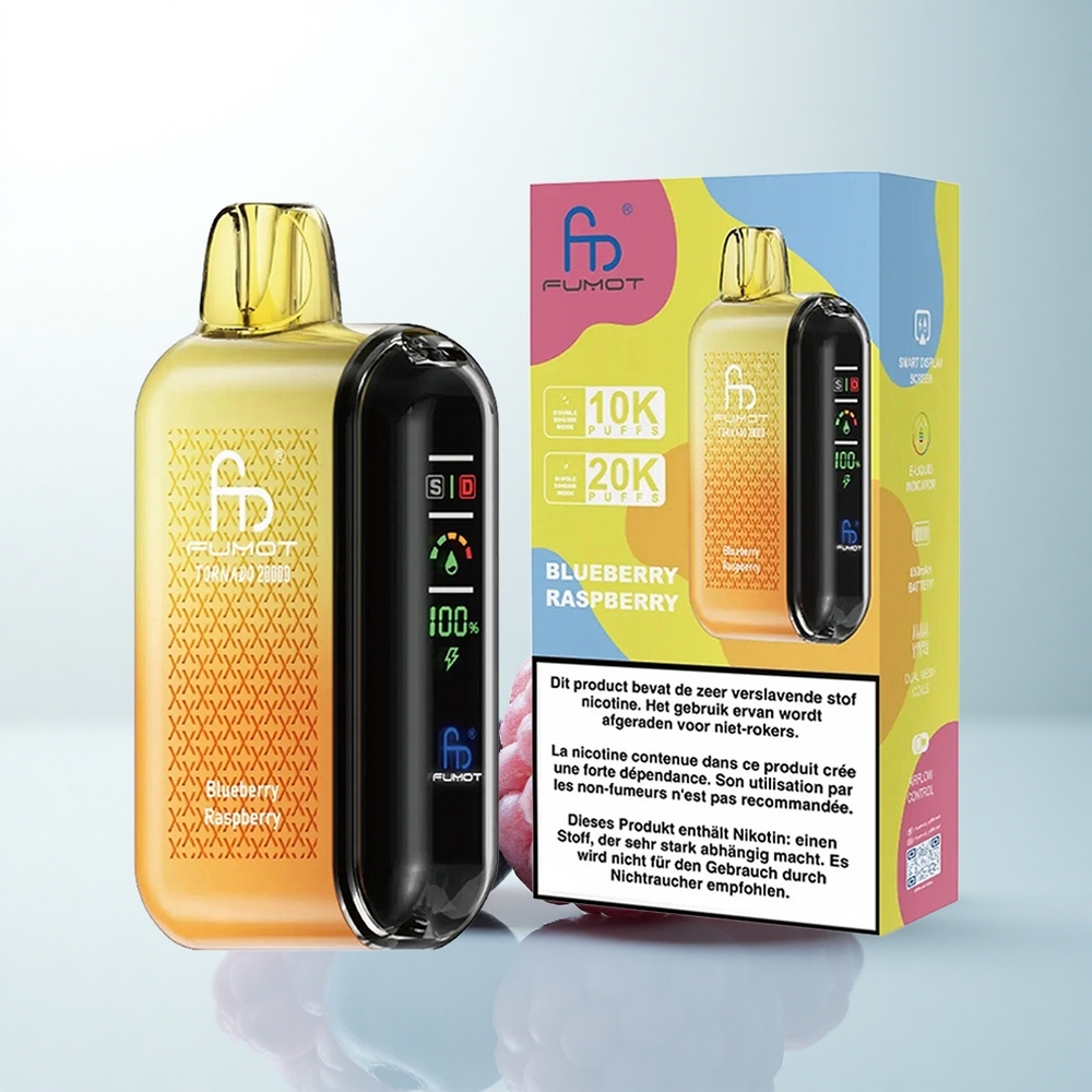 Fumot Tornado 20000 Puffs Myrtille Framboise Dual Mesh 850mAh Airflow
