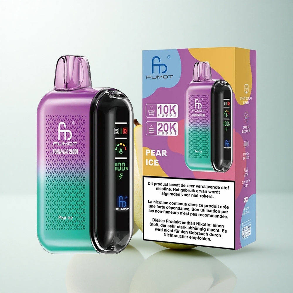 Fumot Tornado 20000 Puffs Poire Glacée Double Mesh Batterie 850mAh