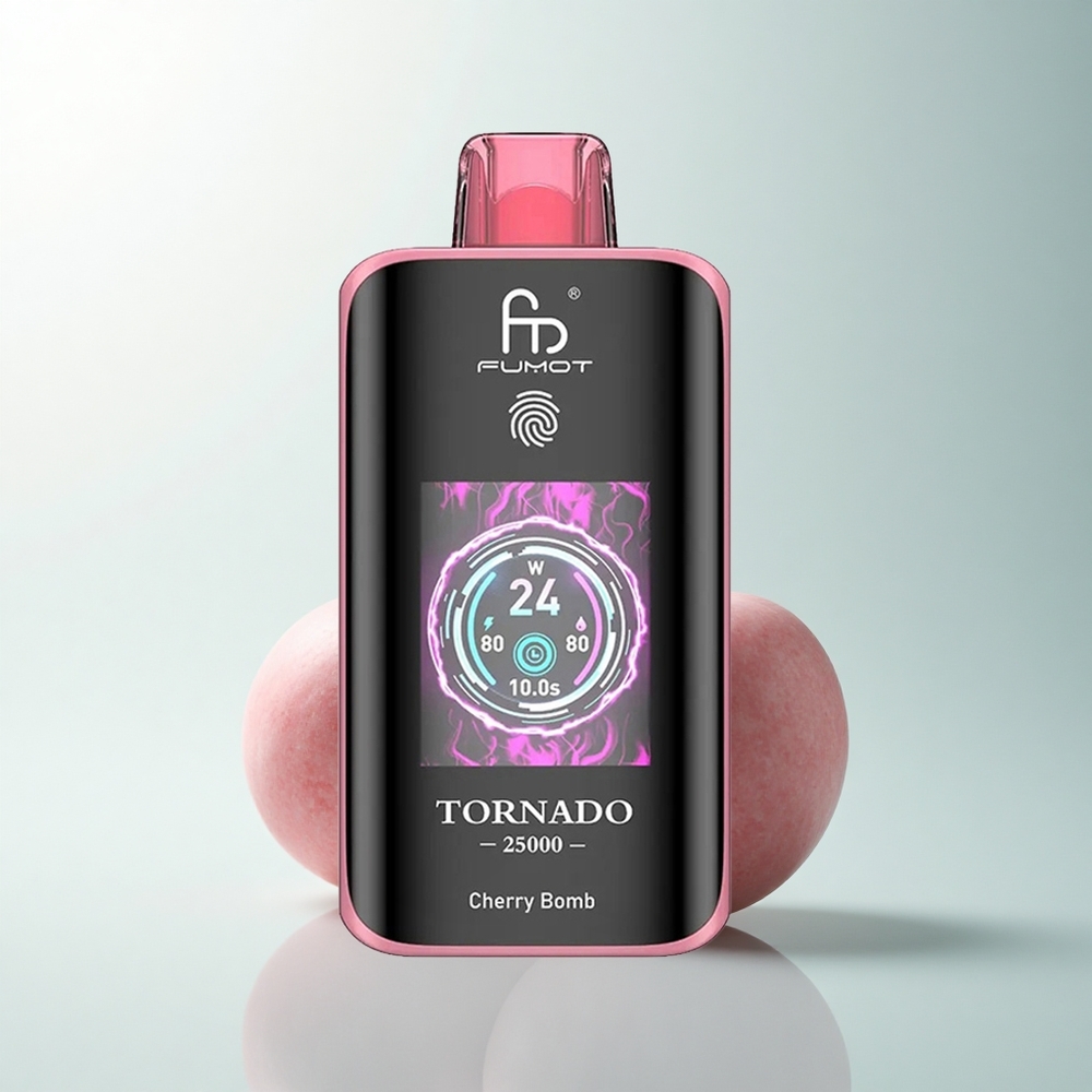 Fumot Tornado 25000 Puffs Cerise Explosif Écran HD 700mAh 20ml