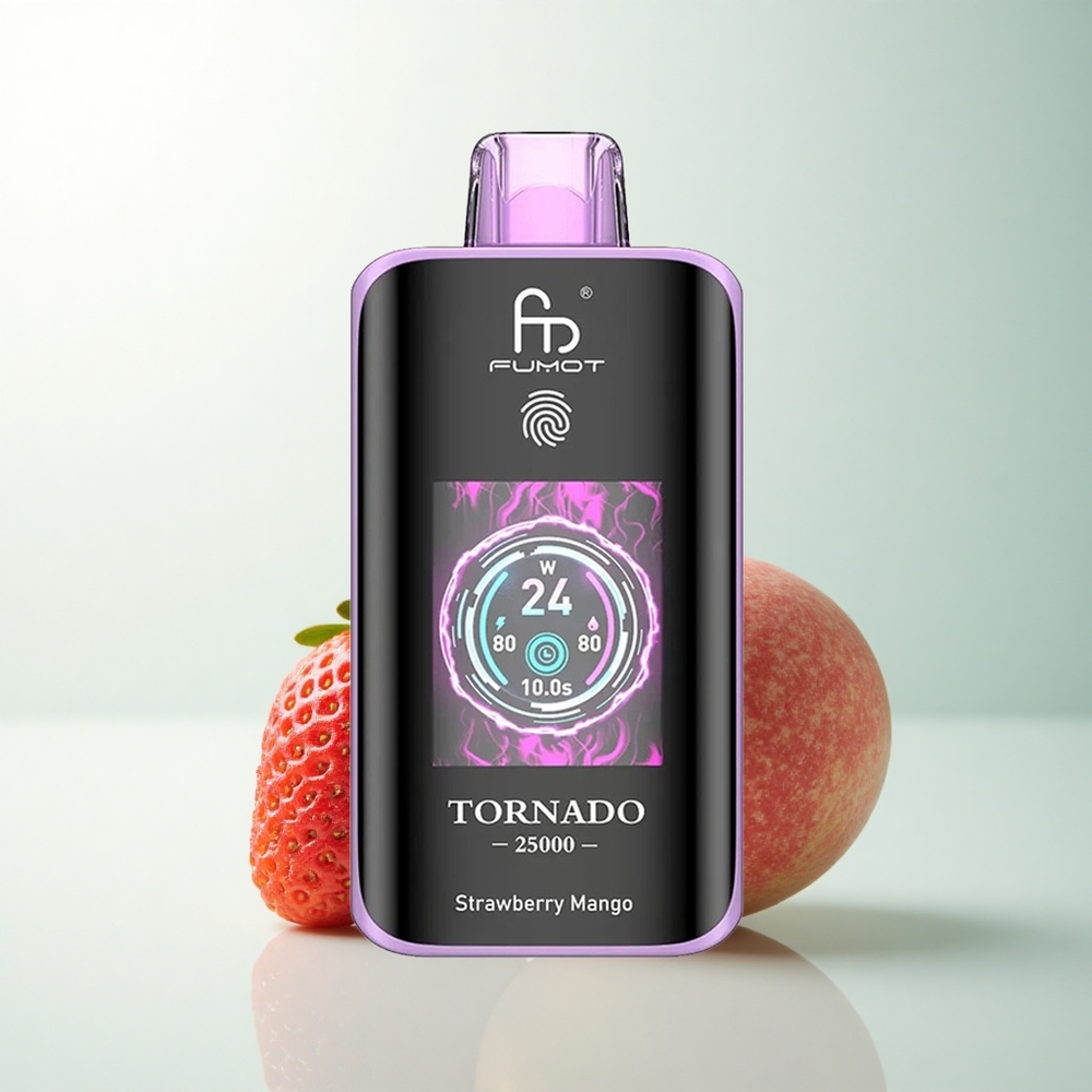 Fumot Tornado 25000 Puffs Fraise Mangue Écran HD 700mAh Type-C