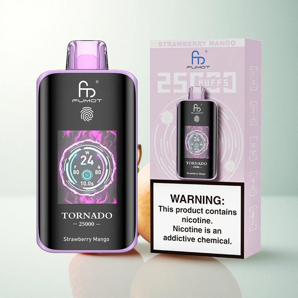 Fumot Tornado 25000 Puffs Fraise Mangue Écran HD 700mAh Type-C