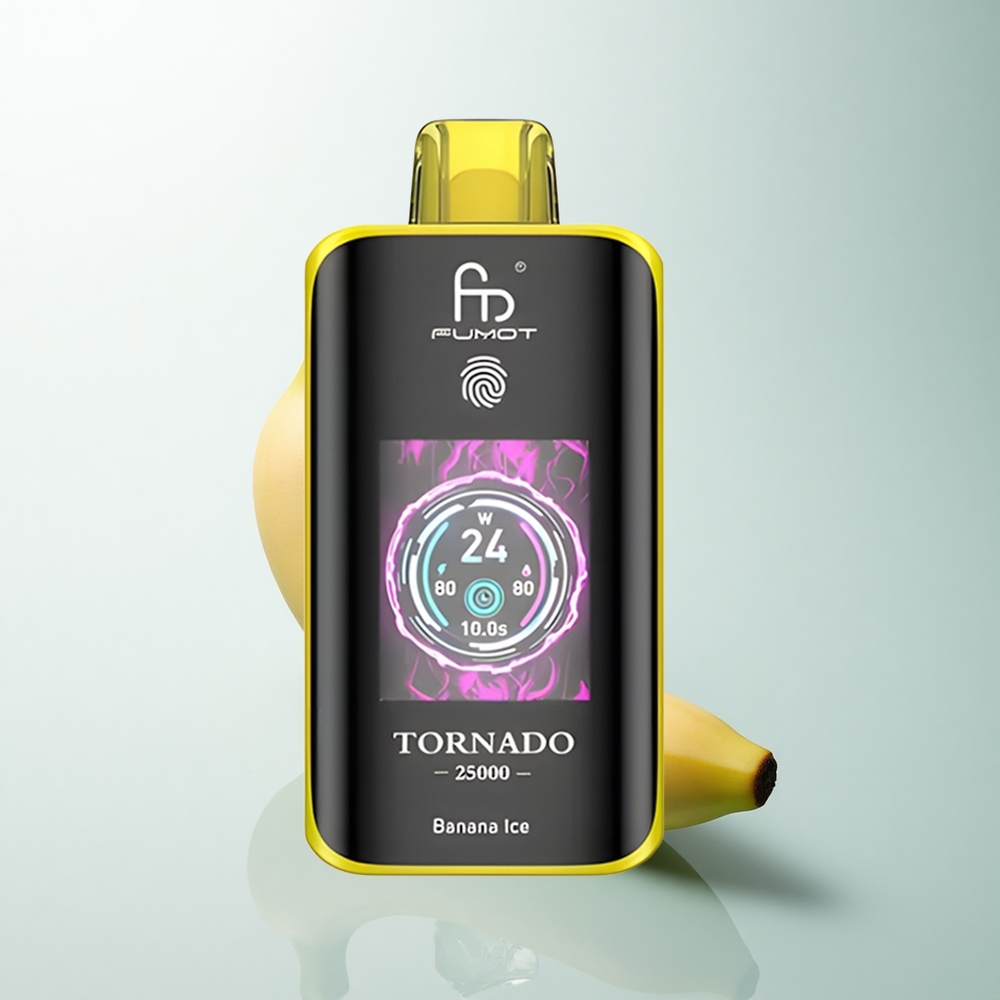Fumot Tornado 25000 Puffs Glace Banane Écran HD 20ml Type-C