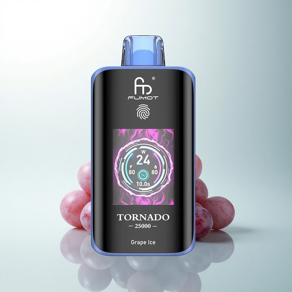 Fumot Tornado 25000 Puffs Glace de Raisin HD 700mAh Type-C