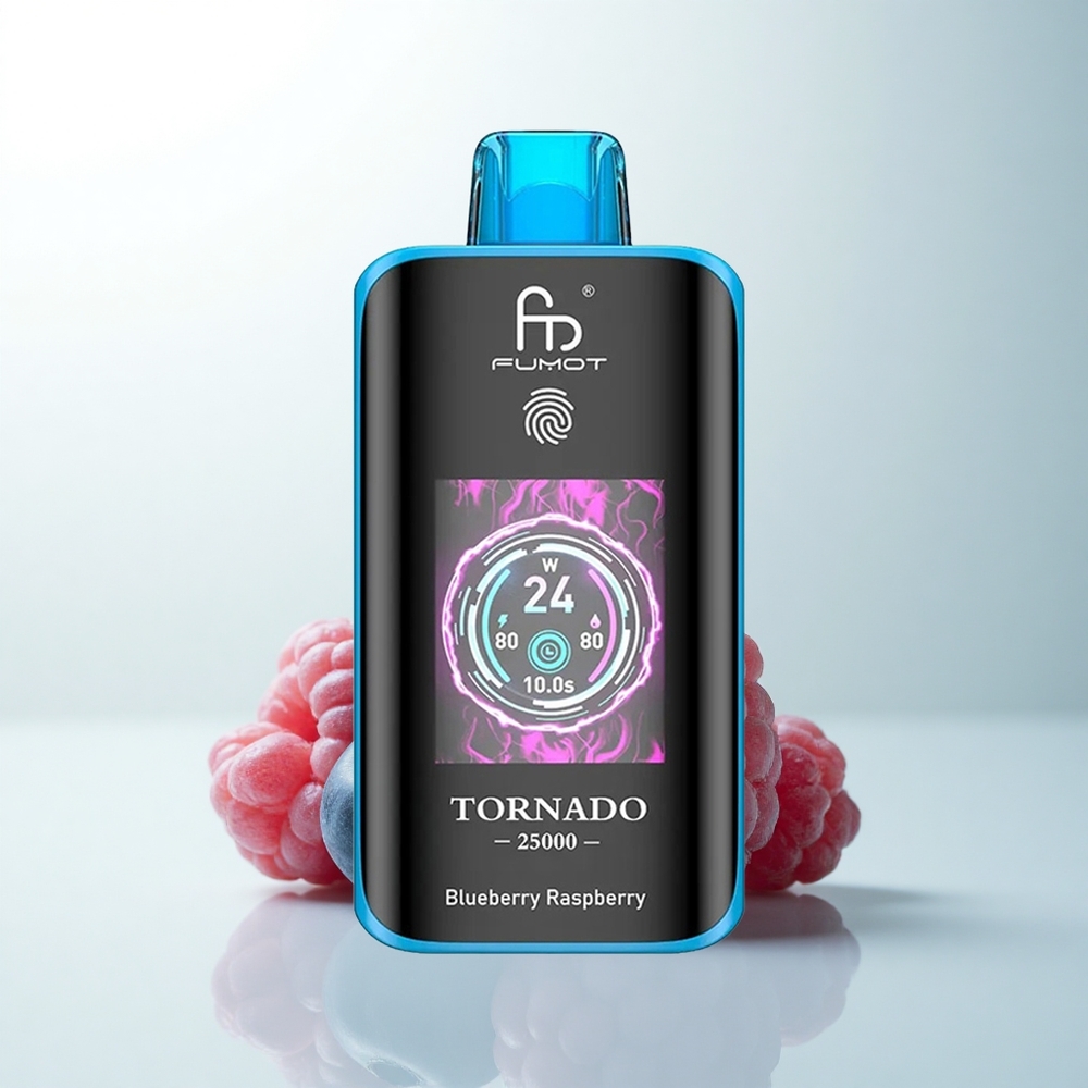 Fumot Tornado 25000 Puffs Myrtille Framboise Écran HD 700mAh 20ml