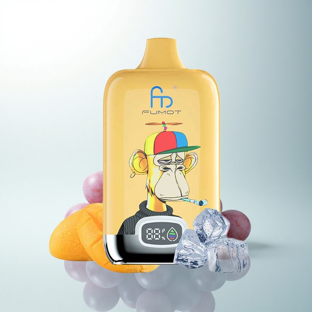 Fumot Tornado Digital Box 12000 Puffs Glace de Raisin Mesh Type-C 20ml