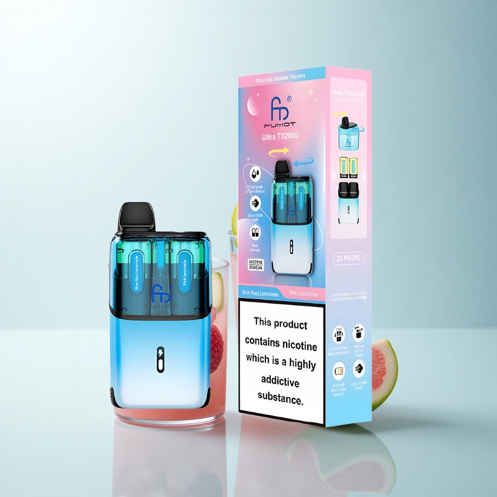 Fumot Ultra T32000 Puffs Bleu Framboise Citronnée - Citronnée Rose avec 24ml et 800mAh