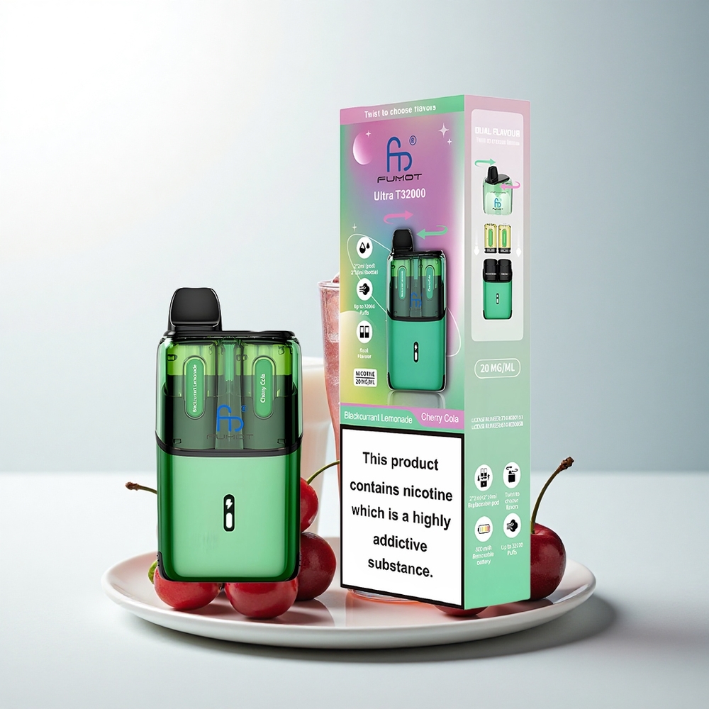 Fumot Ultra T32000 Puffs Boisson Gazeuse Cerise-Cassis avec 24ml de E-Liquide et 800mAh de Batterie