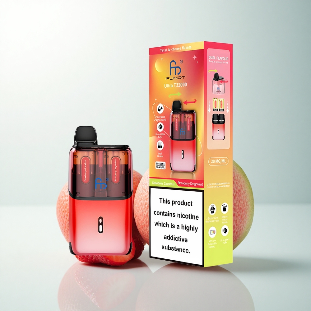 Fumot Ultra T32000 Puffs Fraise Pamplemousse - Fraise Pitaya à Charge Rapide Type-C 20mg
