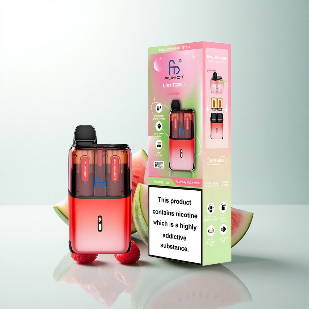 Fumot Ultra T32000 Puffs Glace à la Pastèque Framboise - Batterie 800mAh & Chargement Type-C