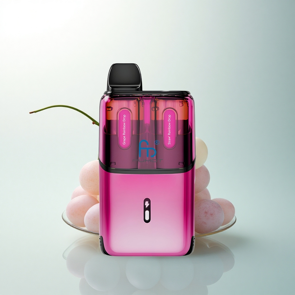 Fumot Ultra T32000 Puffs Gouttes Arc-en-Ciel de Fraise avec Charge Rapide Type-C et E-Liquide 24ml