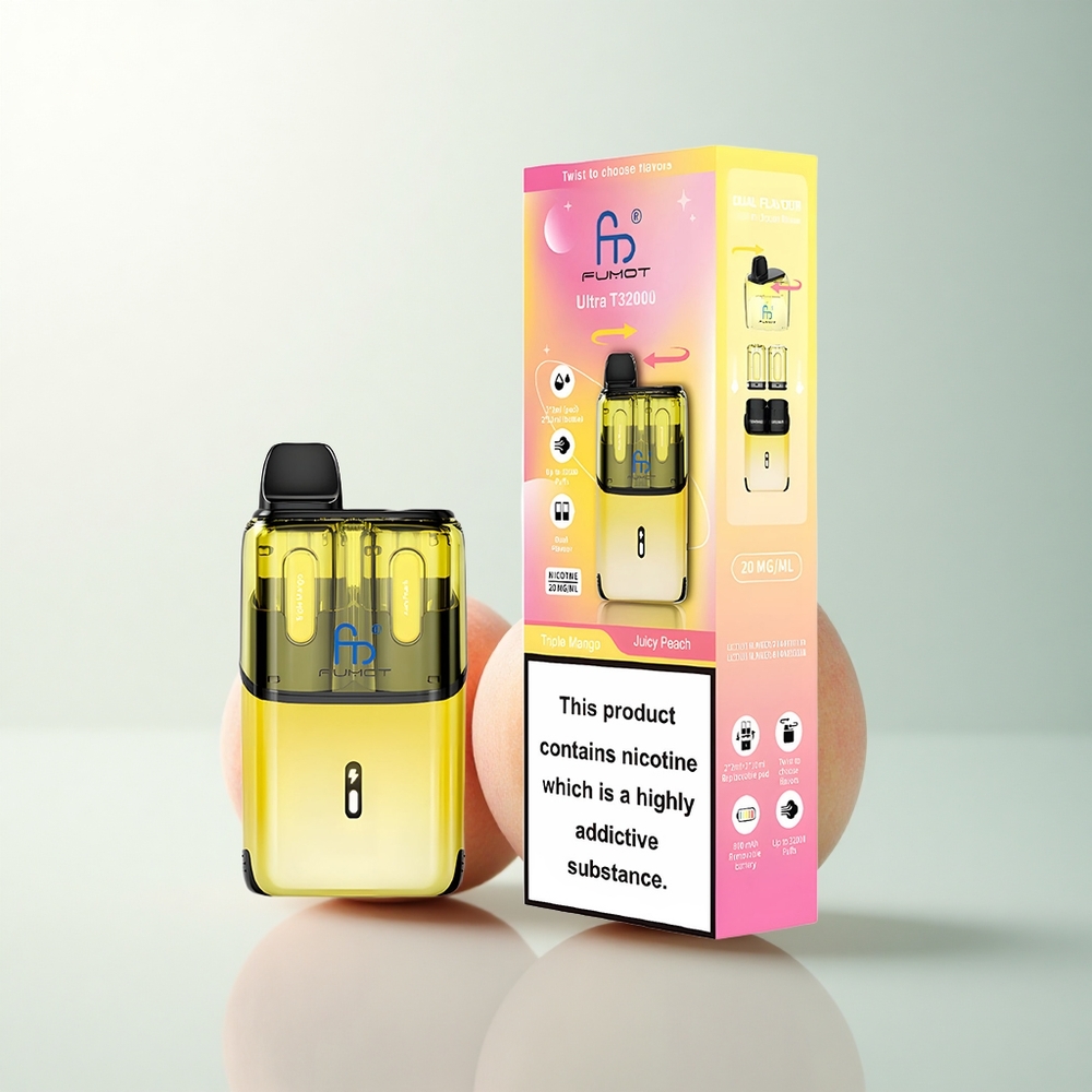 Fumot Ultra T32000 Puffs Triple Mangue - Pêche Juteuse avec 24ml et Charge Rapide Type-C