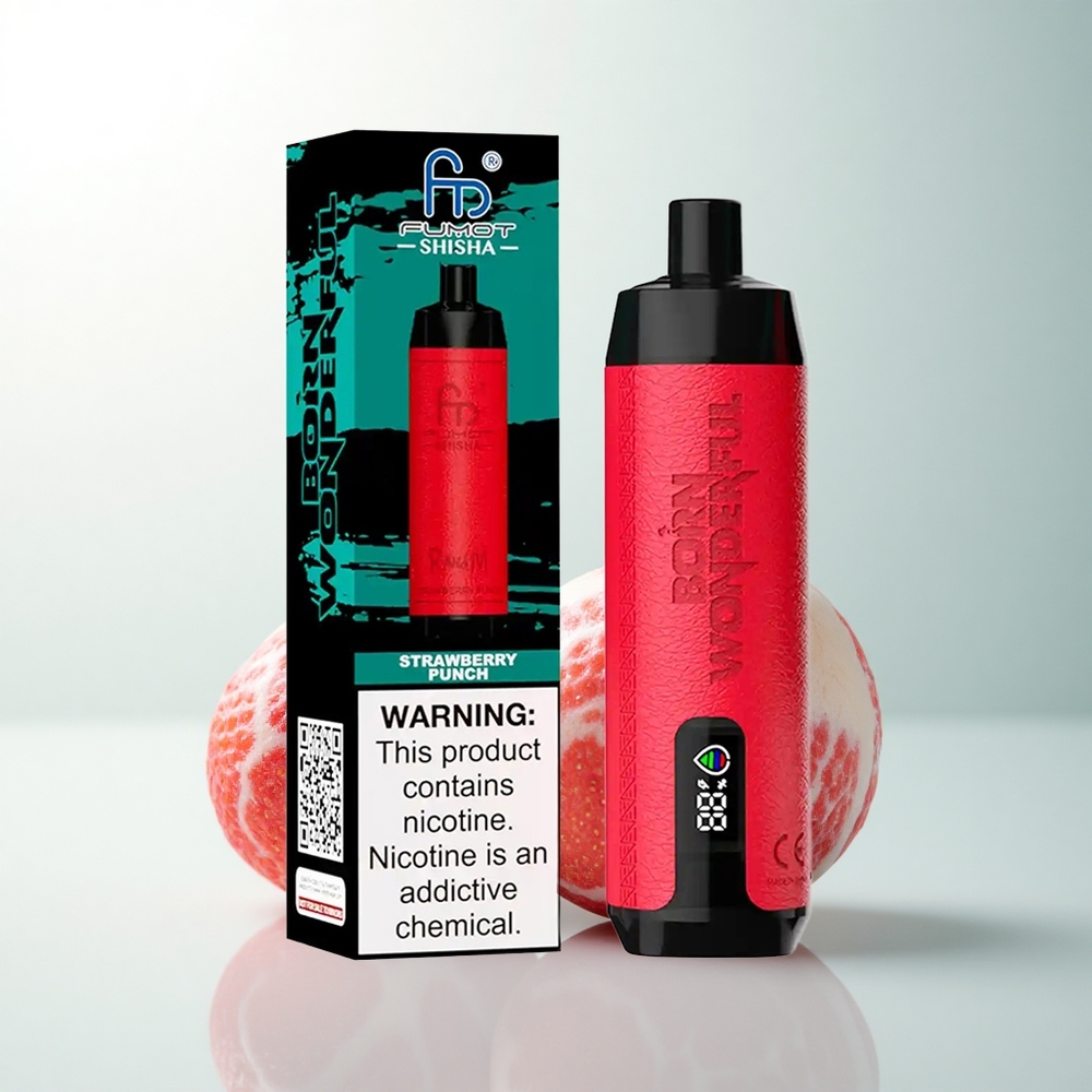 RandM Fumot Shisha 10000 Puffs Frappe à la Fraise 18ml 0.6ohm 850mAh