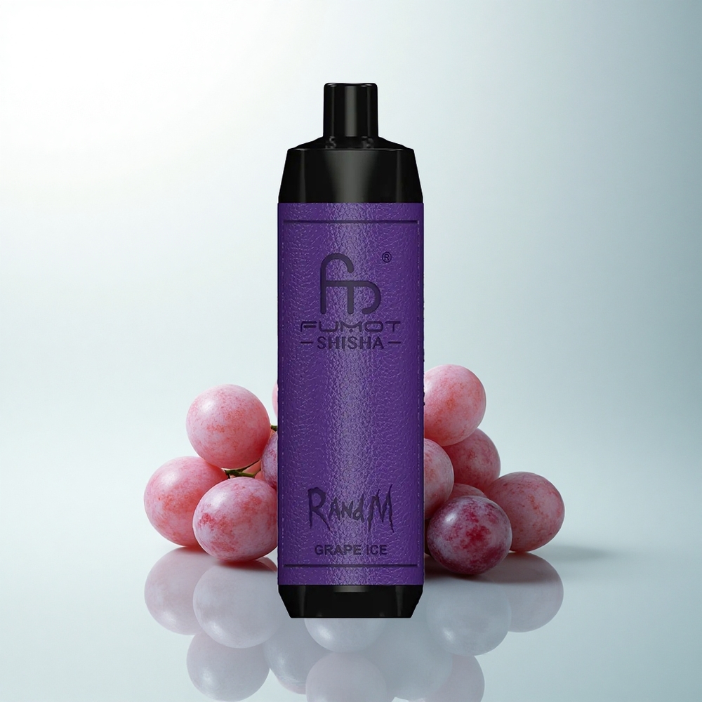 RandM Fumot Shisha 10000 Puffs Glace au Raisin avec LED et 18ml
