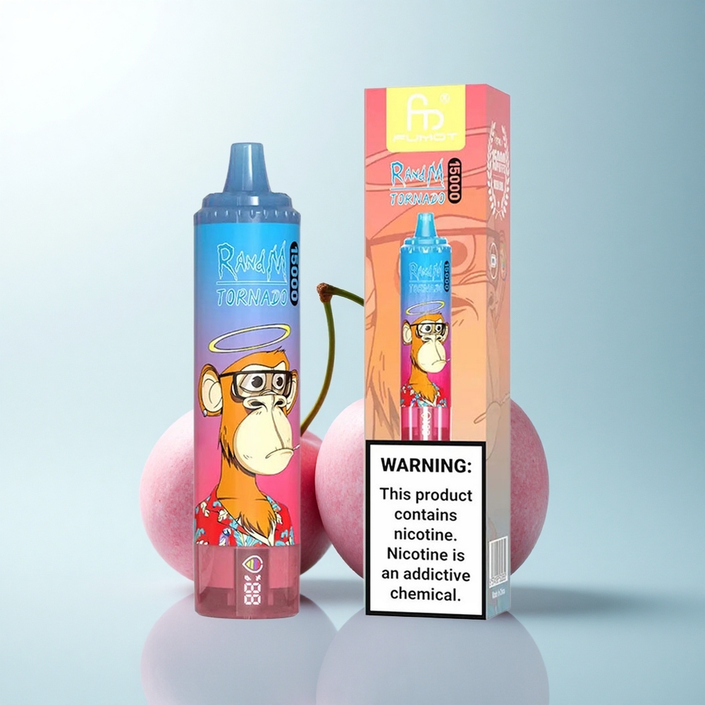 RandM Fumot Tornado 15000 Puffs Cerise Bleu Framboise 25ml 850mAh Mesh