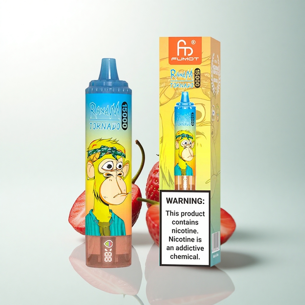 RandM Fumot Tornado 15000 Puffs Fraise 25ml 850mAh Mesh