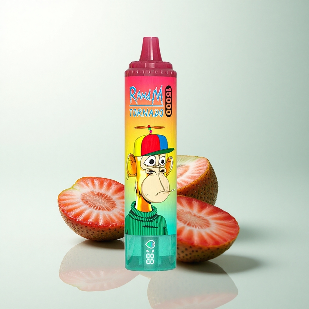 RandM Fumot Tornado 15000 Puffs Fraise Kiwi 25ml 0.9 Ohm Mesh