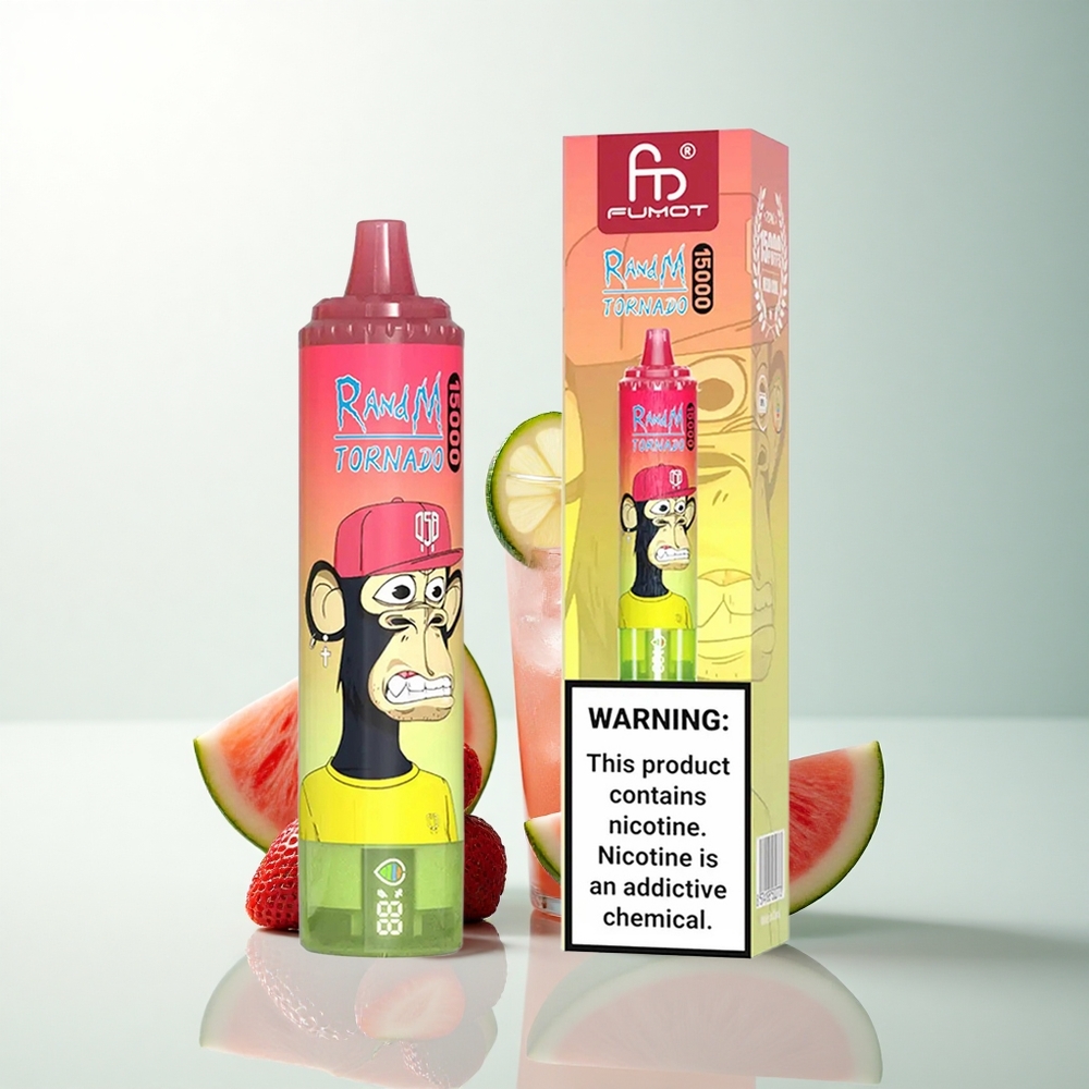 RandM Fumot Tornado 15000 Puffs Fraise Pastèque Citronnade avec 25ml et 850mAh