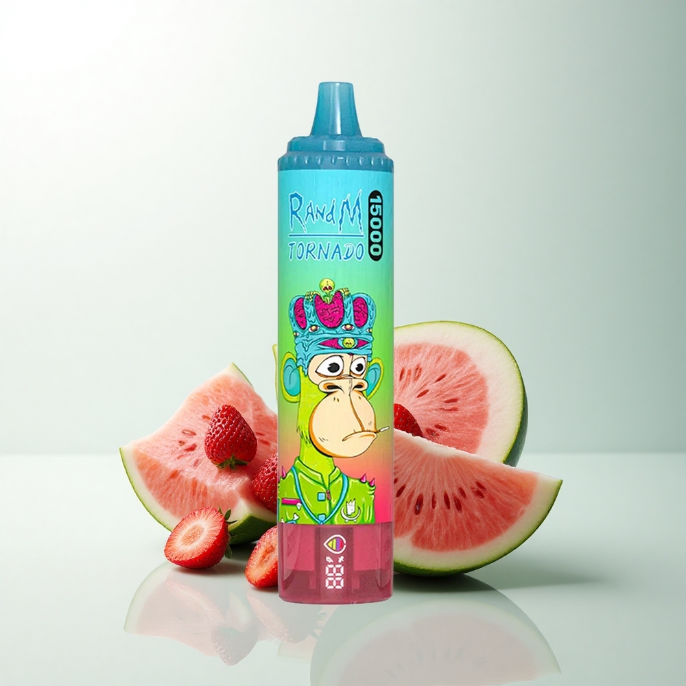 RandM Fumot Tornado 15000 Puffs Fraise Pastèque Rechargeable Type-C 25ml
